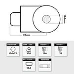 Grip 42011 100mm 100kg Institutional Grey TPR Swivel Castor with Brake & Bolt Hole