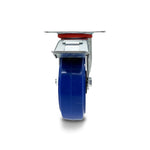 Grip Grip 42064 160mm 200kg Blue Elastic Rubber Swivel Castor with Brake