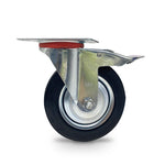 Grip Grip 43028 160mm 145kg Rubber Moulded Steel Core Swivel Castor with Brake