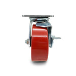 Grip Grip 43034 125mm 280kg Poly Moulded Cast Iron Swivel Castor with Brake
