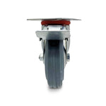 Grip Grip 43056 100mm 70kg Grey Rubber Moulded Steel Core Swivel Castor with Brake