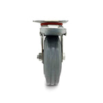 Grip Grip 43056 100mm 70kg Grey Rubber Moulded Steel Core Swivel Castor with Brake