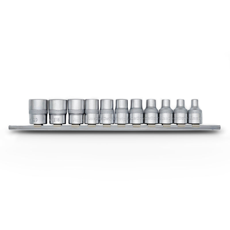 AuzGrip A71105 11 Piece E5 E20 E Torx Socket Set Front