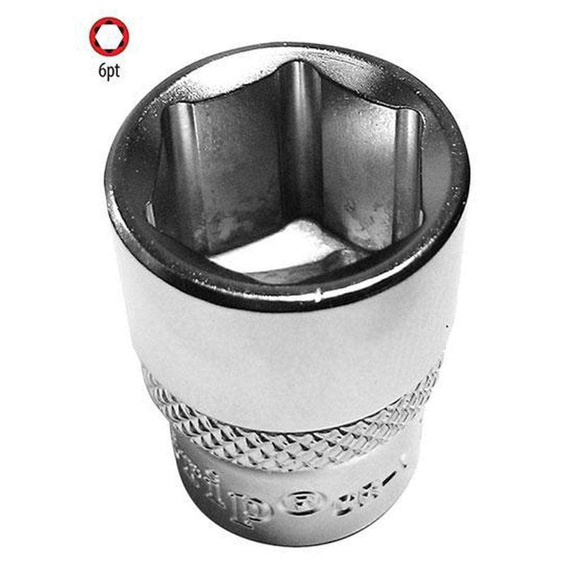 AuzGrip AuzGrip A75528 13mm 6 Point 3/8" Square Drive Chrome Socket