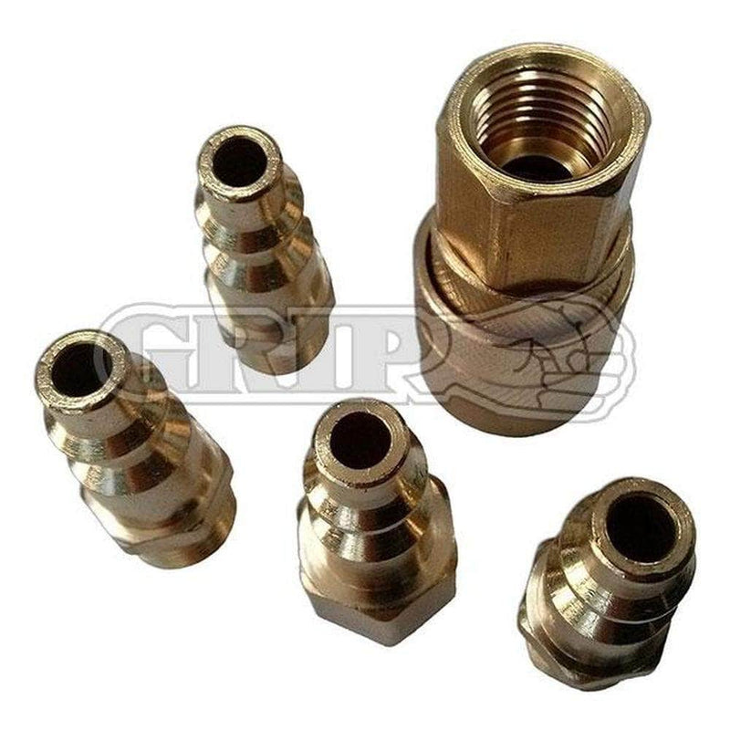 Grip Grip 10300 5 Piece 1/4" Quick Brass Coupler Set