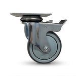 Grip 42014 125mm 130kg Institutional Grey TPR Swivel Castor with Brake
