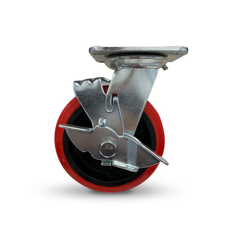 Grip 42099 152mm 300kg Poly Moulded Poly Core Swivel Castor with Brake