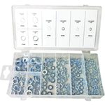 Grip Grip 43146 500 Piece Zinc Plated Flat & Lock Washer Assortment Set