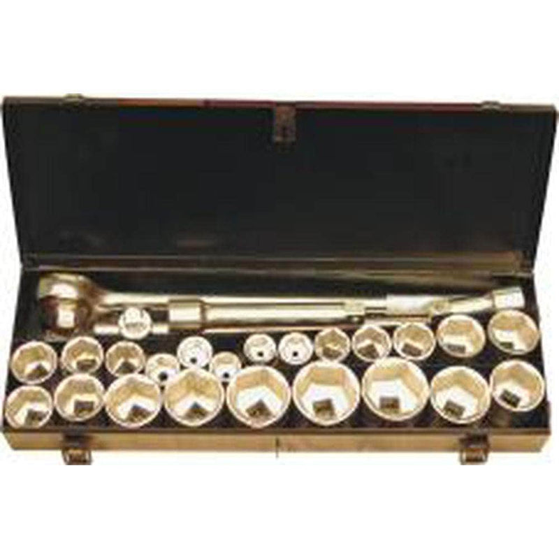 Grip Grip 74042 27 Piece Metric & SAE 3/4" Square Drive 6 Point Socket Set