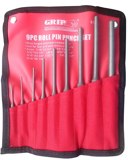 61135 9 Pc Roll Pin Punch Set, Nav Imports Australia