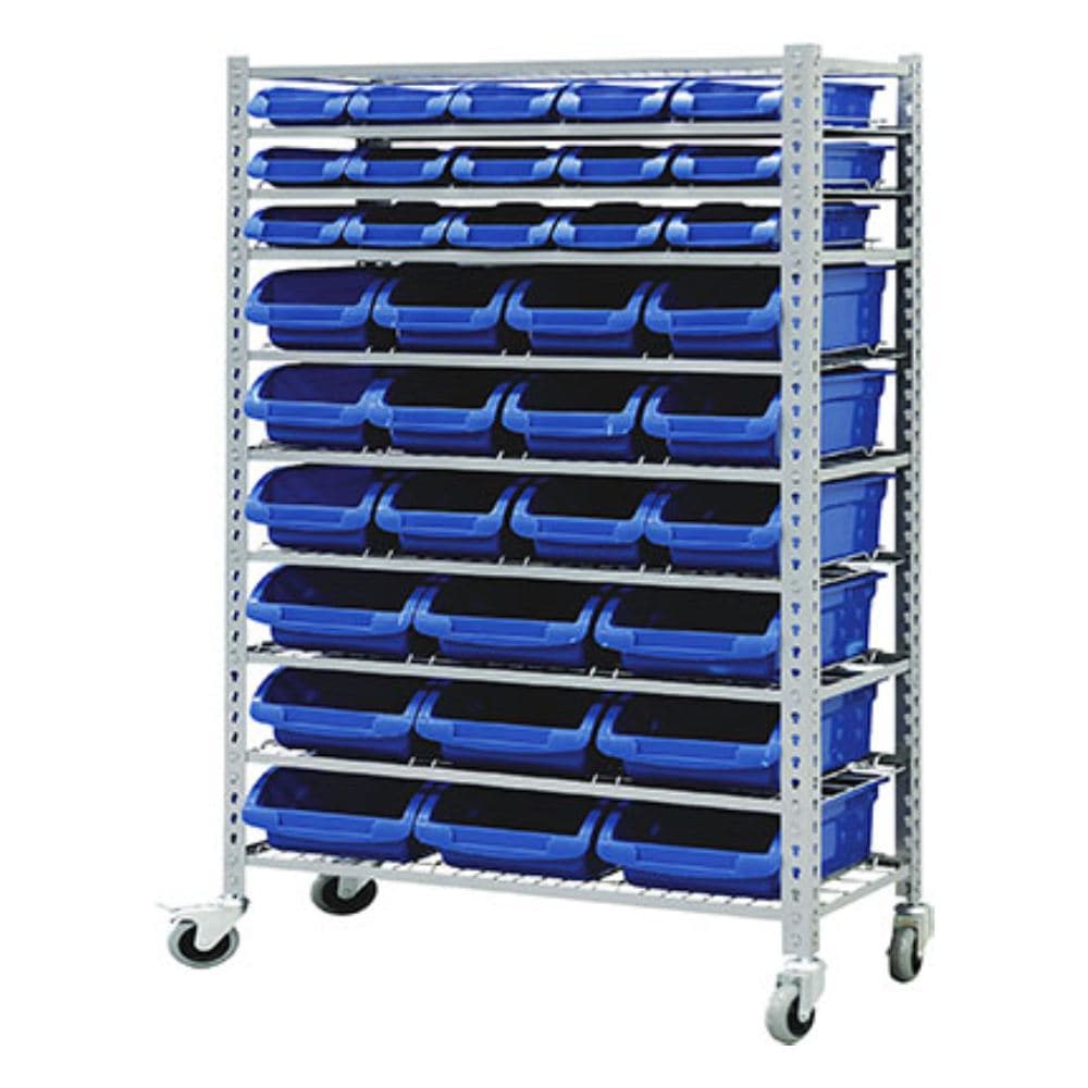 Grip 29393 36 Bins Mobile Storage Bin Rack | Nav Imports ...