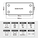 Grip 41984 125mm 250kg Industrial Blue Nylon Swivel Castor