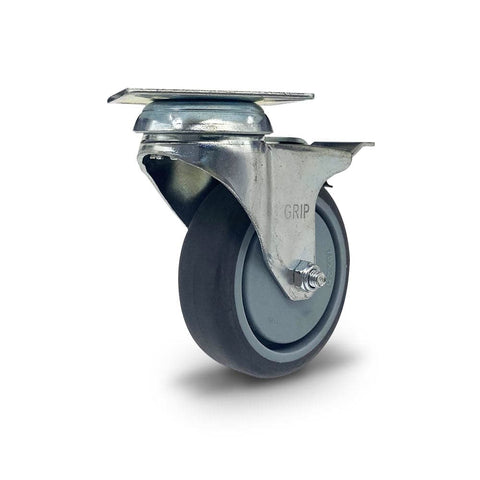 Grip Grip 42006 75mm 70kg Institutional Grey TPR Swivel Castor with Brake