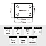 Grip 42008 100mm 100kg Institutional Grey TPR Fixed Castor
