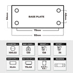 Grip Grip 42074 100mm 130kg Chrome Plated Grey TPR Swivel Castor