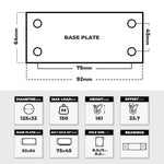 Grip Grip 42076 125mm 150kg Chrome Plated Grey TPR Swivel Castor