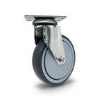Grip Grip 42076 125mm 150kg Chrome Plated Grey TPR Swivel Castor