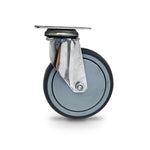 Grip Grip 42076 125mm 150kg Chrome Plated Grey TPR Swivel Castor