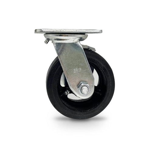Grip Grip 42083 125mm 180kg Rubber Moulded Cast Iron Swivel Castor with Brake