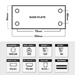 Grip Grip 43006 125mm 150kg Blue Elastic Rubber Nylon Core Swivel Castor with Brake