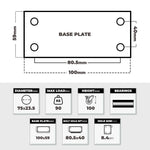 Grip Grip 43007 75mm 90kg White Nylone Poly Core Fixed Castor