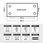 Grip Grip 43010 50mm 30kg Black Rubber Wheel Swivel Castor