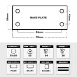 Grip Grip 43015 75mm 50kg Rubber Moulded Steel Core Swivel Castor