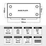 Grip 43022 102mm 300kg Industrial Heavy Duty Cast Iron Swivel Castor