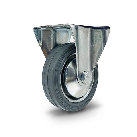 Grip Grip 43051 75mm 50kg Grey Rubber Moulded Steel Core Fixed Castor