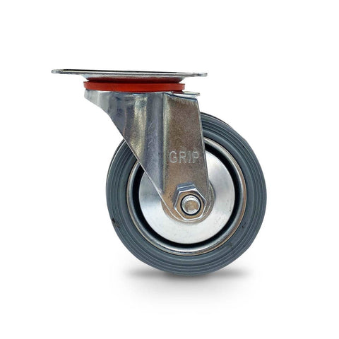 Grip Grip 43052 75mm 50kg Grey Rubber Moulded Steel Core Swivel Castor