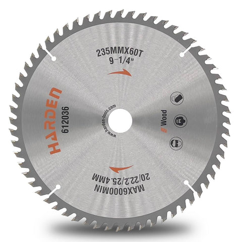 Harden 612036 235mm 9-1/4 60t Tct Wood Circular Saw Blade