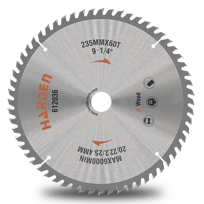 Harden 612036 235mm 9-1/4 60t Tct Wood Circular Saw Blade