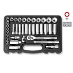 AuzGrip A75506 38 Piece Metric 3/8" Square Drive Deep & Standard Socket Set