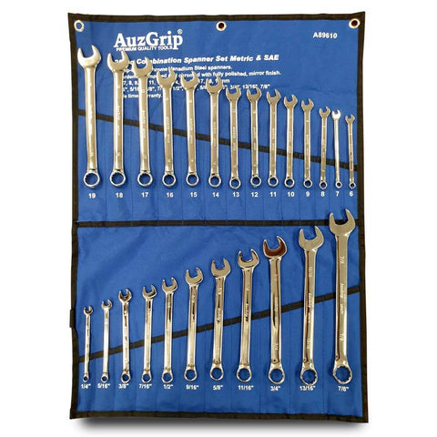AuzGrip AuzGrip A89610 25 Piece Combination Spanner Set 