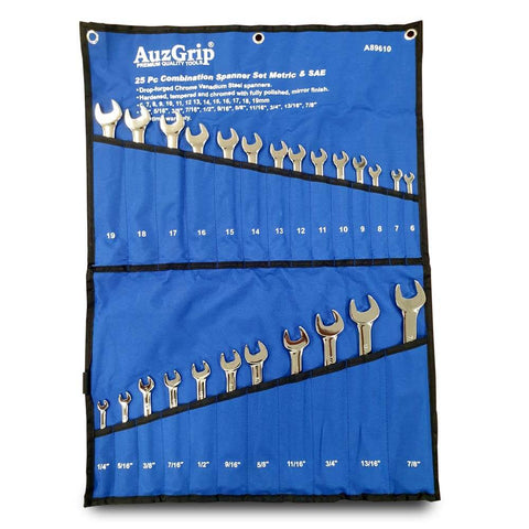 AuzGrip AuzGrip A89610 25 Piece Combination Spanner Set 