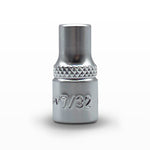 AuzGrip 7/32 Inch SAE 6 Point 1/4 Inch Square Drive Standard Socket Front