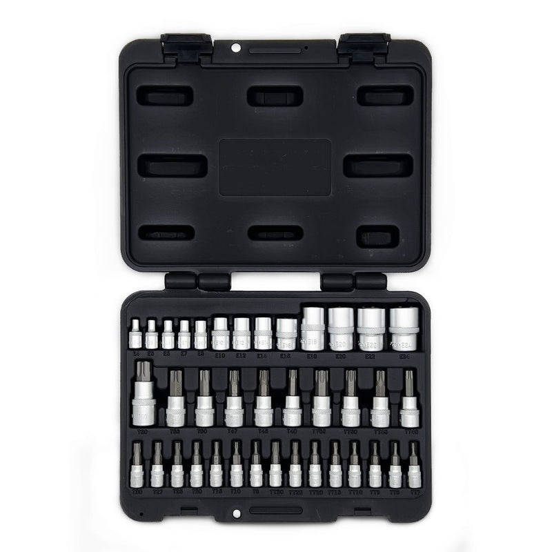 AuzGrip A71140 38 Piece Torx Bit and E Torx Bit Socket Set