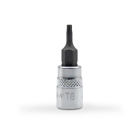 AuzGrip A71184 T8 1/4 Inch Square Drive Torx Bit Socket