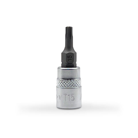 AuzGrip A71186 T15 1/4 Inch Square Drive Torx Bit Socket