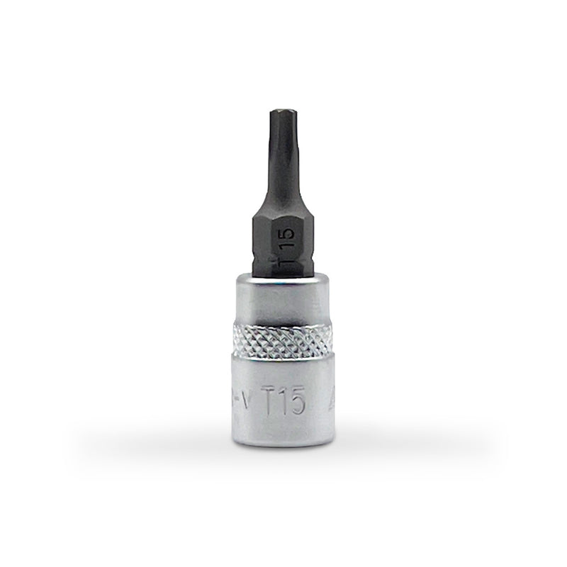 AuzGrip A71186 T15 1/4 Inch Square Drive Torx Bit Socket