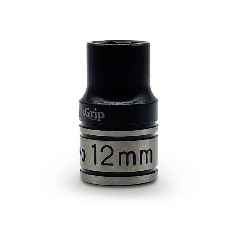 AuzGrip A84218 12mm 6 Point 1/4'' Square Drive Thin wall Impact Socket front