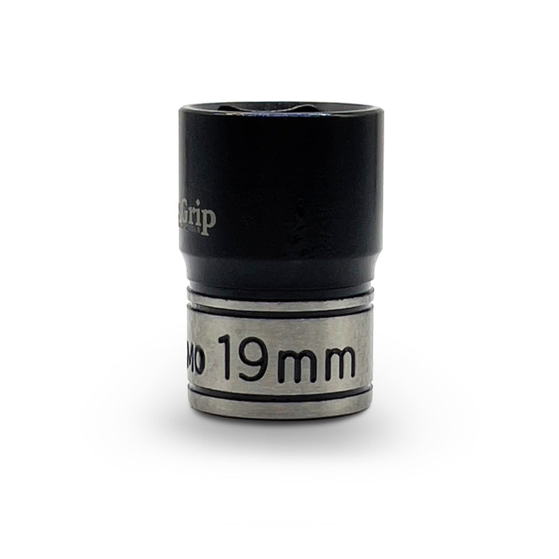 AuzGrip A84519 19mm 6 Point 1/2'' Square Drive Thin Wall Impact Socket front