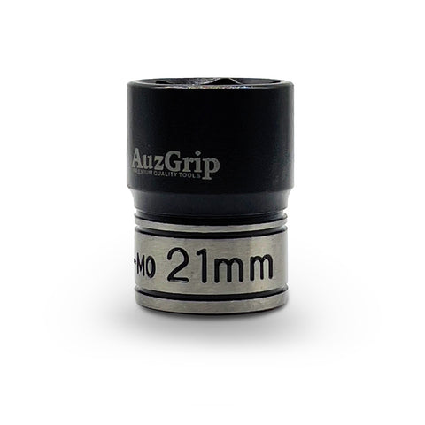 AuzGrip A84521 21mm 6 Point 1/2'' Square Drive Thin Wall Impact Socket front