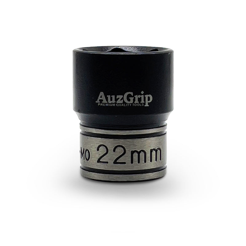 AuzGrip A84522 22mm 6 Point 1/2'' Square Drive Thin Wall Impact Socket front