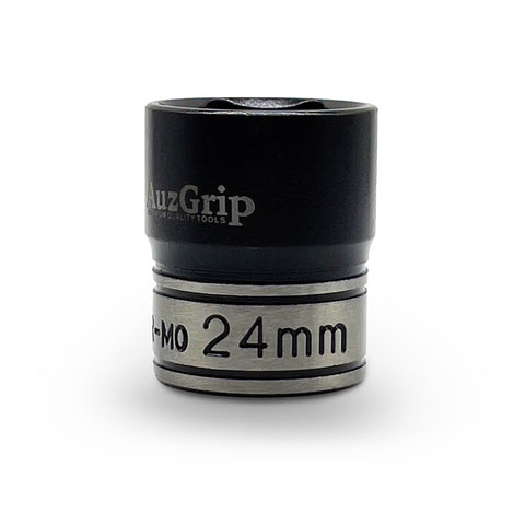 AuzGrip A84524 24mm 6 Point 1/2'' Square Drive Thin Wall Impact Socket front