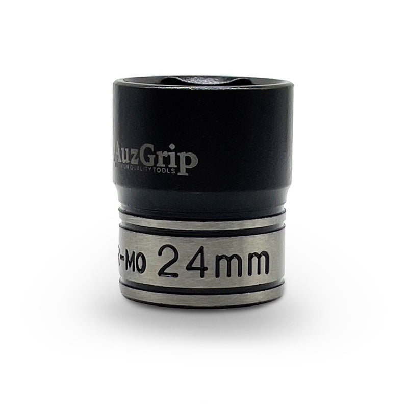 AuzGrip A84524 24mm 6 Point 1/2'' Square Drive Thin Wall Impact Socket front