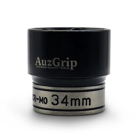 AuzGrip A84534 34mm 6 Point 1/2'' Square Drive Thin Wall Impact Socket front