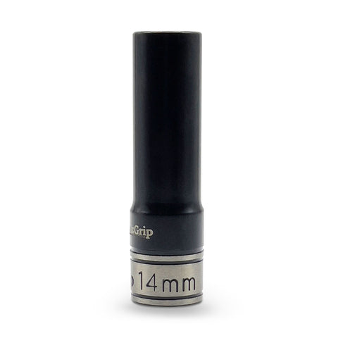 AuzGrip A84574 14mm 6 Point 1/2'' Square Drive Thin Wall Deep Impact Socket Front