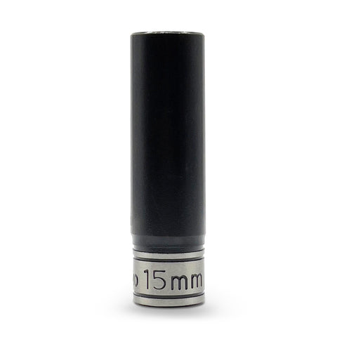 AuzGrip A84575 15mm 6 Point 1/2'' Square Drive Thin Wall Deep Impact Socket Front