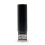 AuzGrip A84575 15mm 6 Point 1/2'' Square Drive Thin Wall Deep Impact Socket Front